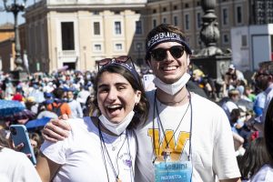 Vaticano, 18 aprile 2022.L'incontro degli Adolescenti con Papa Francesco.